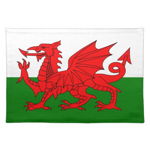  Wales flag Welsh red dragon Cloth Placemat