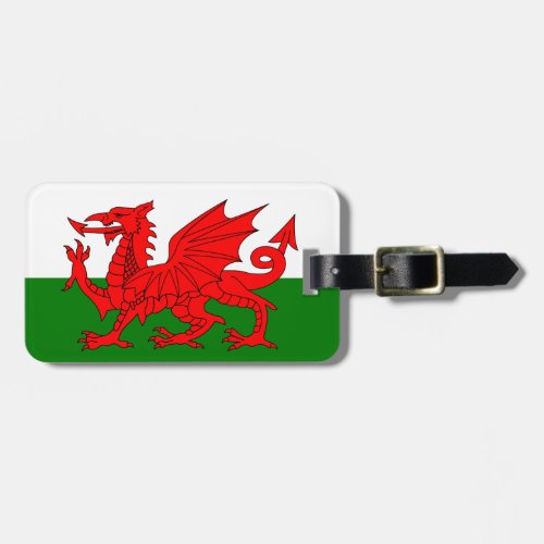 Wales flag Welsh red dragon Luggage Tag