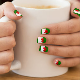 Wales flag Welsh red dragon  Minx Nail Wraps