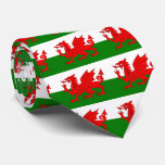  Wales flag Welsh red dragon Neck Tie