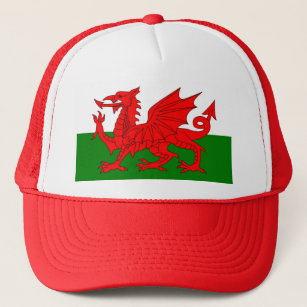  Wales flag Welsh red dragon Trucker Hat