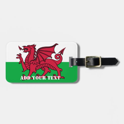 Wales Flag World Cup 2022 Football Soccer Luggage Tag