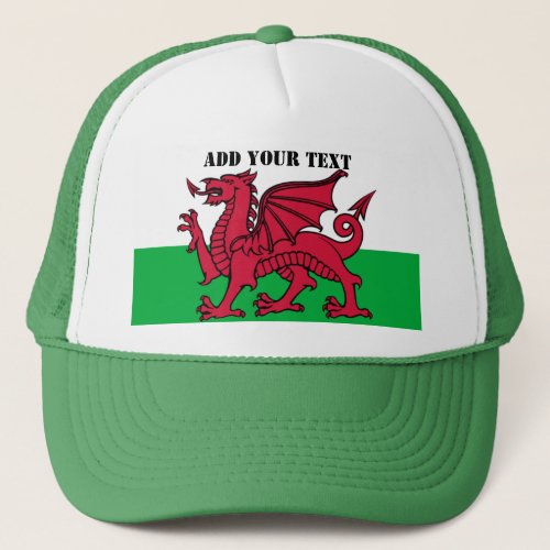 Wales Flag World Cup 2022 Soccer cymru red dragon Trucker Hat