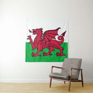 Wales Flag World Cup 2026 Soccer Cymru Red dragon Tapestry