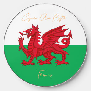 Wales For Ever Welsh Dragon Personalized Wireless Charger
