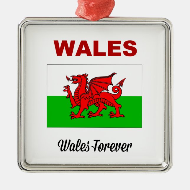 Wales Forever Metal Ornament (Front)