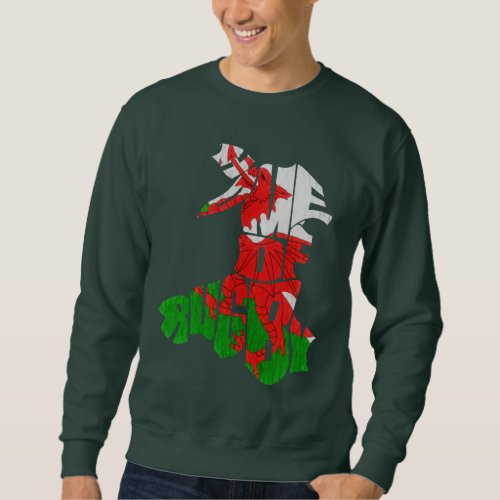 Wales Home of Rugby Map Sweatshirt