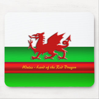 Wales - Home of the Red Dragon, metallic-effect Mouse Pad
