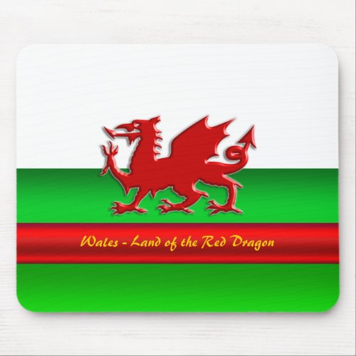 Wales _ Home of the Red Dragon metallic_effect Mouse Pad