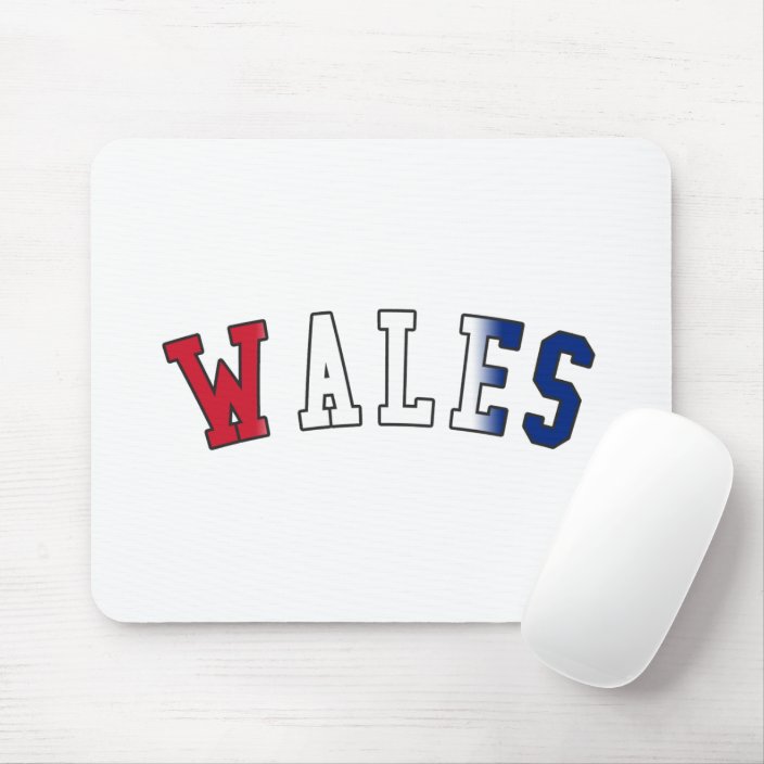 Wales in National Flag Colors Mousepad