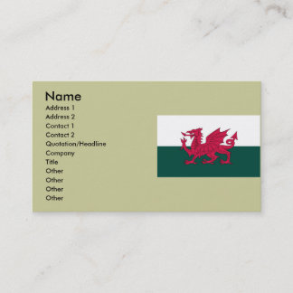 Wales Map and/or Flag Business Card