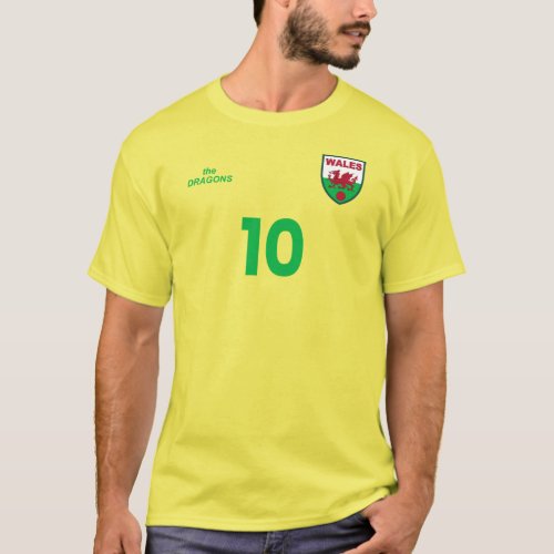 Wales National Football Team Soccer Retro Jersey T_Shirt