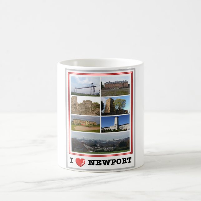 Wales - Newport - I Love - Coffee Mug (Center)