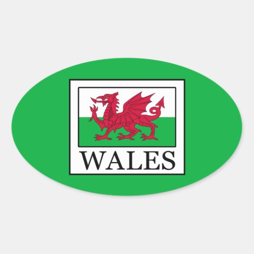 Wales Oval Sticker