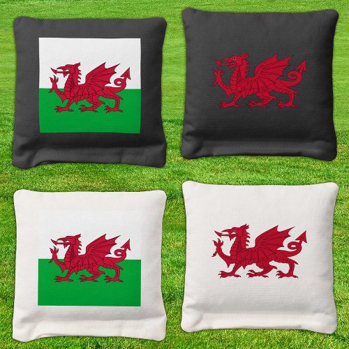 Wales patriotic bags Welsh Flag  Cymru Cornhole Bags