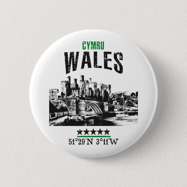 Wales Pinback Button (Front)