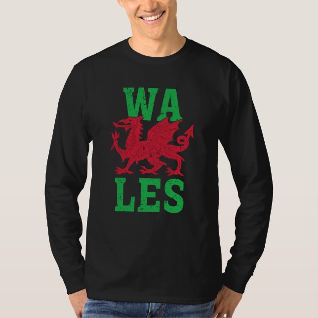 Wales Pride Home Country Welsh Flag T-Shirt (Front)