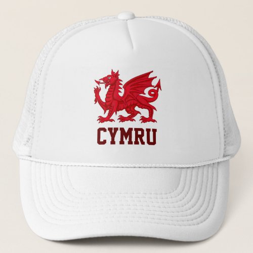 Wales Red Dragon Y Ddraig Goch Trucker Hat