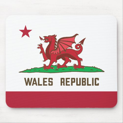 Wales Republic Dragon Flag Welsh Pride Mouse Pad