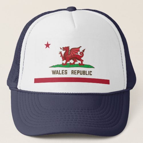 Wales Republic Dragon Flag Welsh Pride Trucker Hat