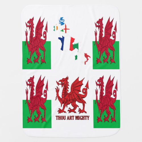 Wales Rugby Fan Baner Cymru Flag Design Baby Blanket