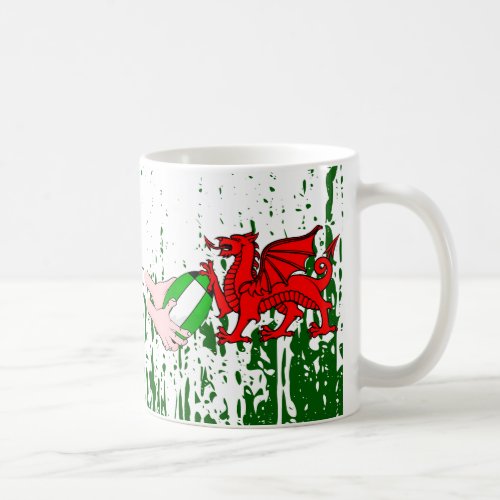 Wales Rugby Team Supporters Flag With Ball Coffee Mug