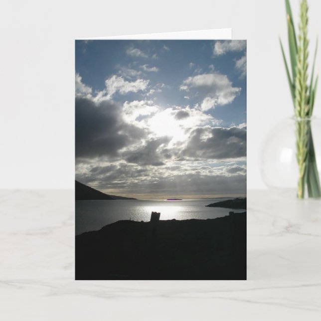 Wales Seaside Sunset Card (Front)