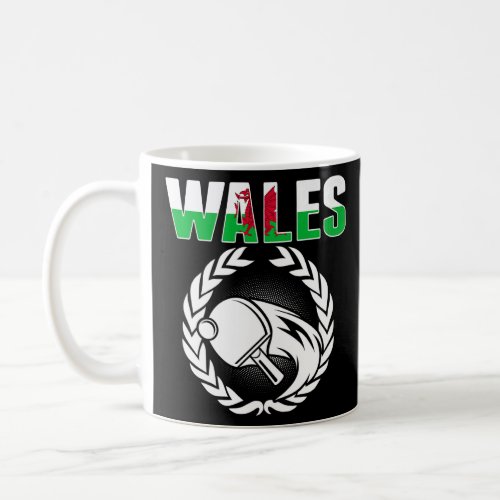 Wales Table Tennis   Welsh Ping Pong Team Supporte Coffee Mug