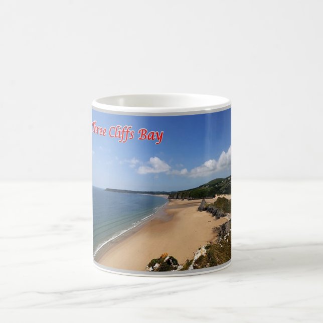 Wales - Three Cliffs Bay Coffee Mug (Center)