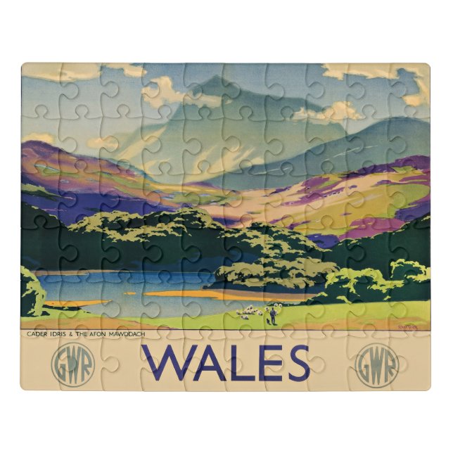 Wales travel poster jigsaw puzzle (Puzzle Horizontal)