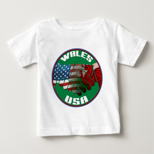 Wales USA Friendship Baby T-Shirt (Front)