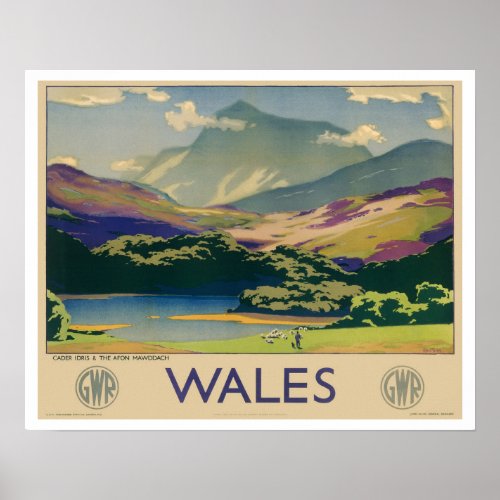 Wales Vintage Travel Poster