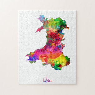 Wales Watercolor Map Jigsaw Puzzle