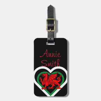Wales/Welsh Dragon Flag-inspired Personnalised Luggage Tag