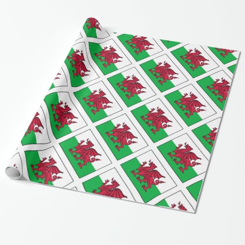 Wales Welsh Dragon Flag Wrapping Paper