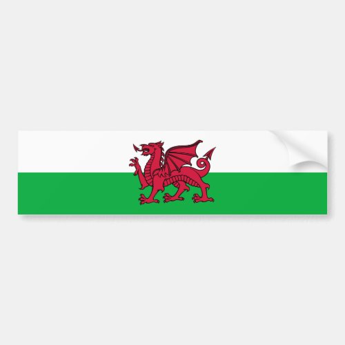 Wales _Welsh Flag Bumper Sticker