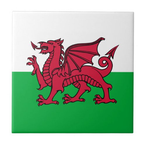 Wales _Welsh Flag Ceramic Tile