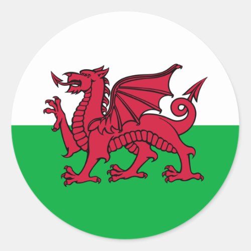 Wales _Welsh Flag Classic Round Sticker