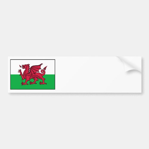 Wales Welsh Flag Dragon Bumper Sticker