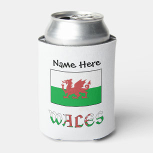 Wales Welsh Flag Personalized  Can Cooler