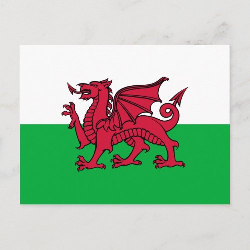 Wales _Welsh Flag Postcard