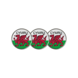 Wales Welsh Red dragon Cymru Flag Travel Golf Ball Marker