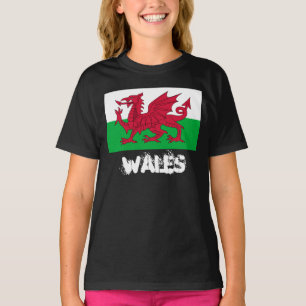 Wales with Welsh flag T-Shirt