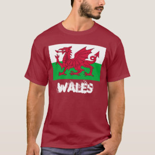 Wales with Welsh flag T-Shirt