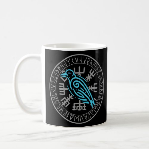 Walhalla Odin Raven Hugin and Munin Wesen Midgard  Coffee Mug