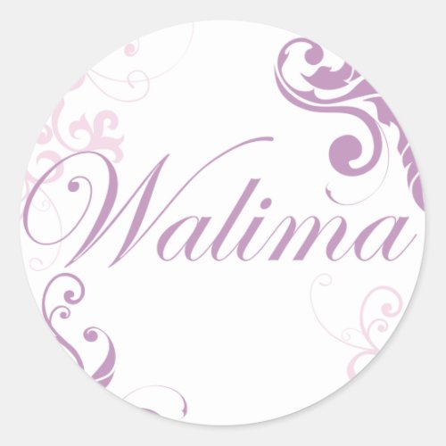 walima pink classic round sticker