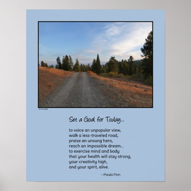 Walk a Less-Traveled Road...Motivational poster (Front)