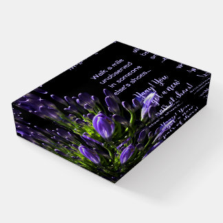 Walk a mile quote - purple Agapanthus Paperweight