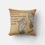 Walk Alone Doodle Feet  Pillow at Zazzle