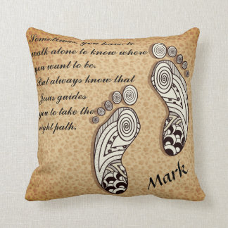 Walk Alone Doodle Feet Pillow